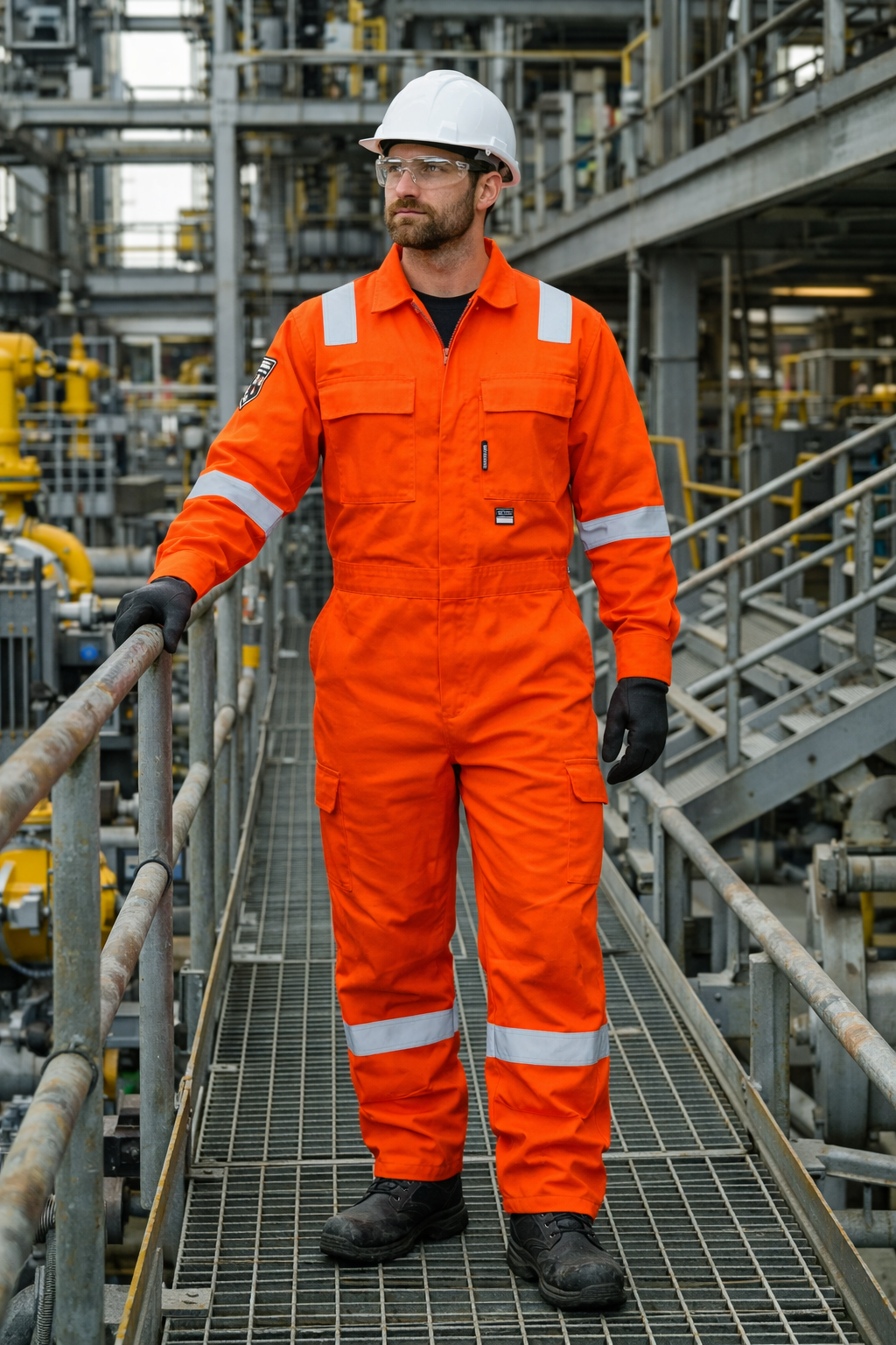Arc-Guard Fire Retardant Lightweight Coverall — Professional Design — Orange