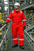 Arc-Guard Fire Retardant Lightweight Coverall — Professional Design — Red