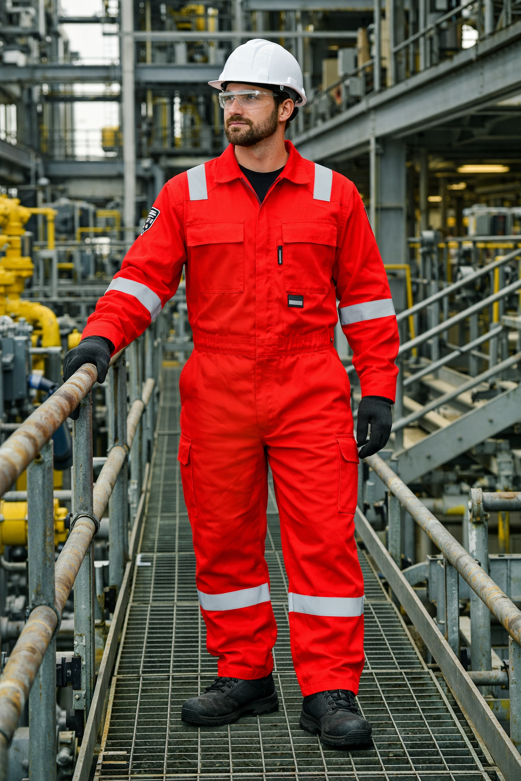 Arc-Guard Fire Retardant Coverall — Professional Design — Red