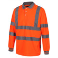Hi Viz Long Sleeve Cool Polo Shirt Orange