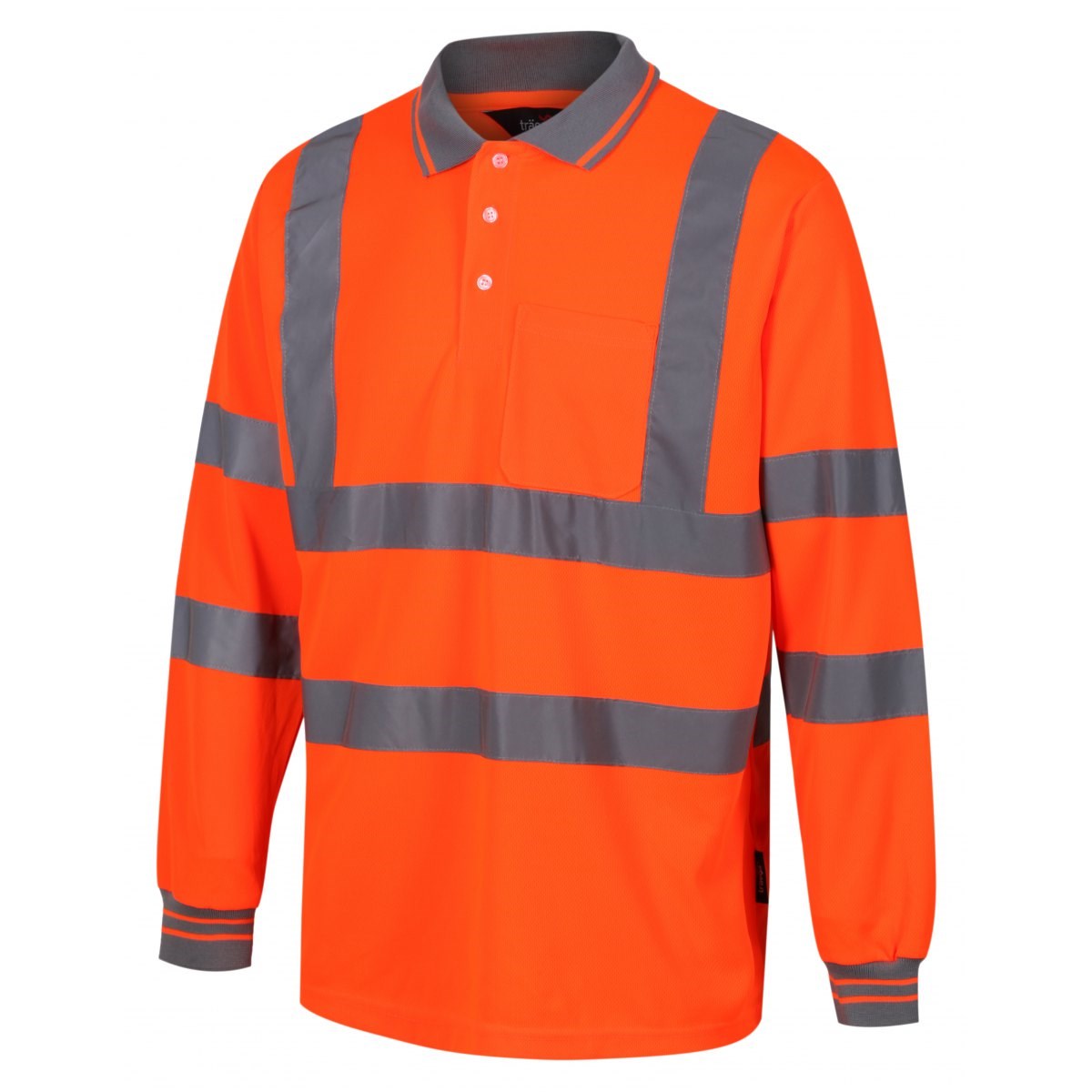 Hi Viz Long Sleeve Cool Polo Shirt Orange