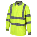 Hi Viz Long Sleeve Cool Polo Shirt Yellow