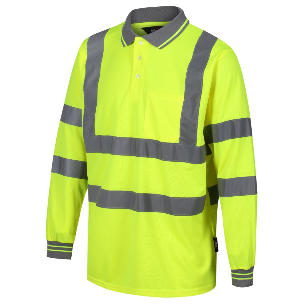 Hi Viz Long Sleeve Cool Polo Shirt Yellow