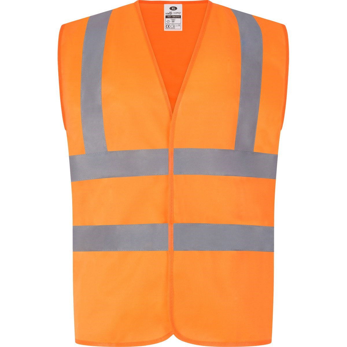 TWC01 2 BAND HI VIZ VEST ORANGE